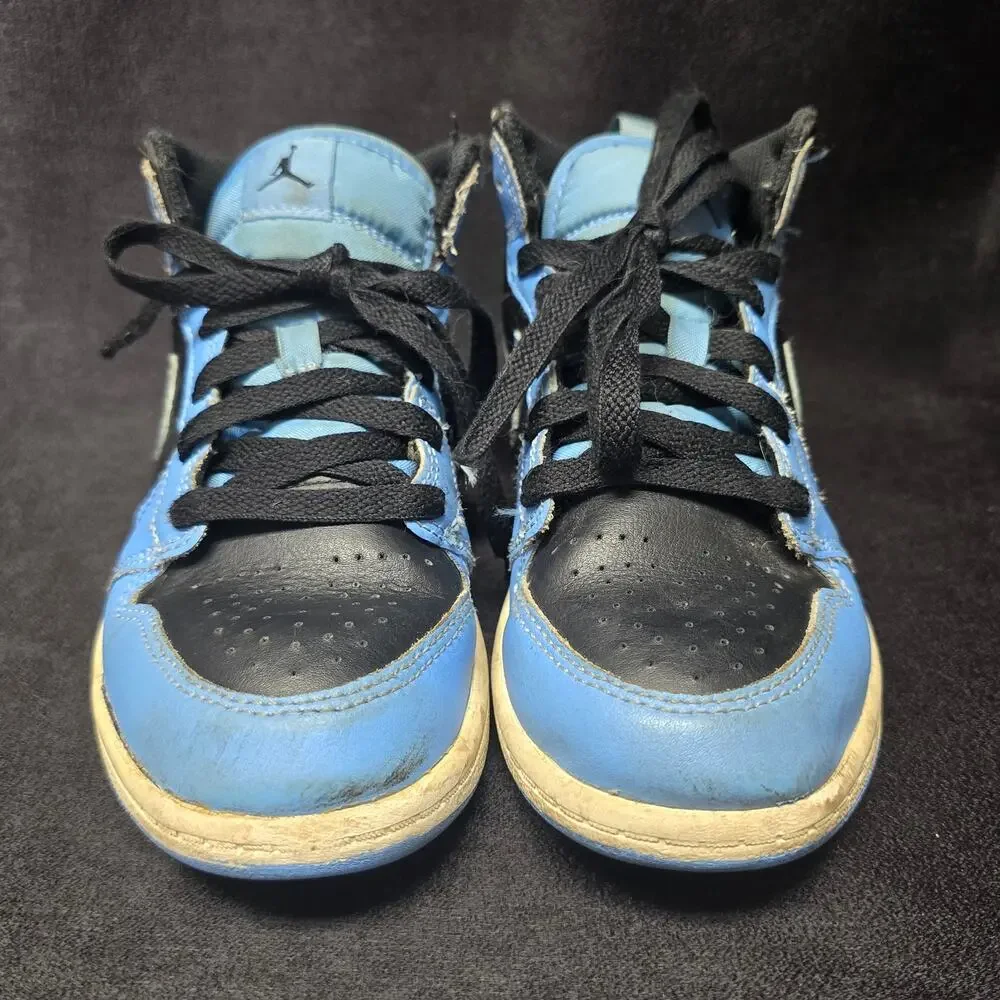 Nike Air Blue & Black Jordan 1 Mid Sneakers